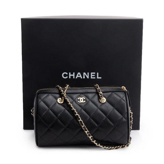 Chanel Black Crossbody Bowling Bag