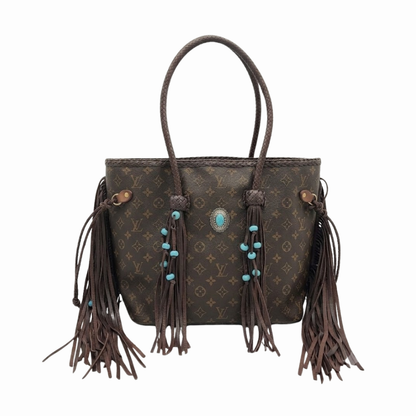 LV - Neverfull Houston With Turquoise