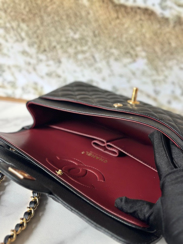 Chanel Classic Flap Bag Medium Gold Hardware.