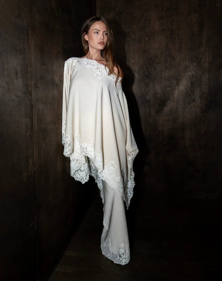 Elegant Lace Cape Set