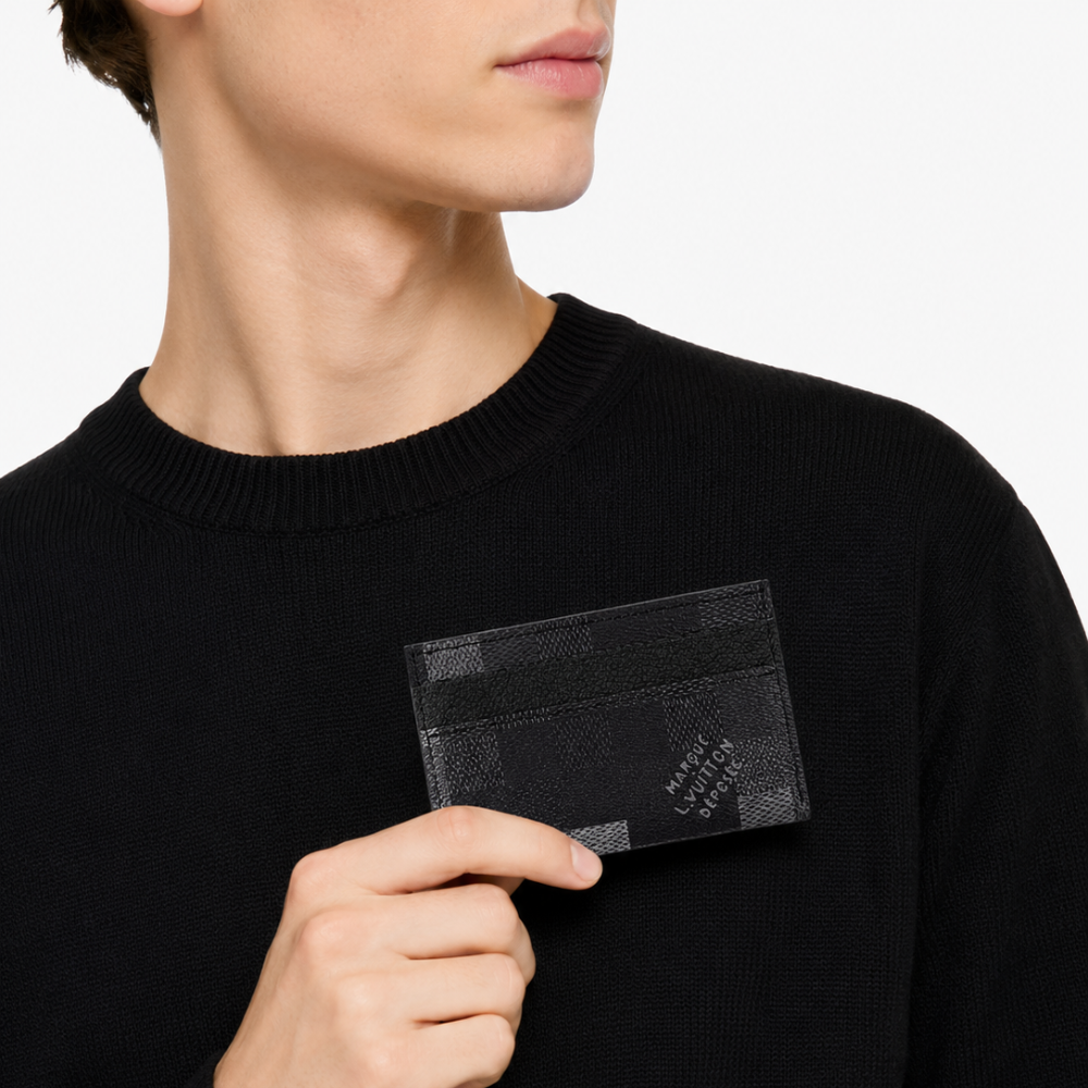 LV Double Card Holder Damoflage