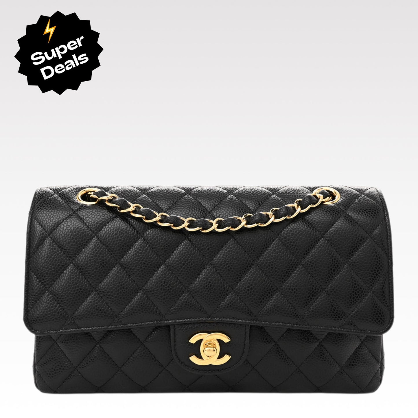 Chanel Classic Flap Bag Medium Gold Hardware.