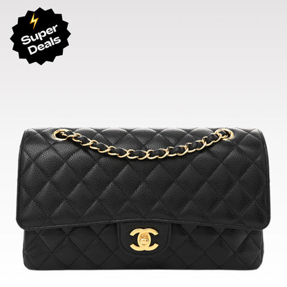 Chanel Classic Flap Bag Medium Gold Hardware.