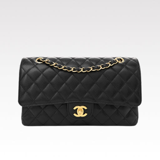Chanel Classic Flap Bag Medium Gold Hardware.