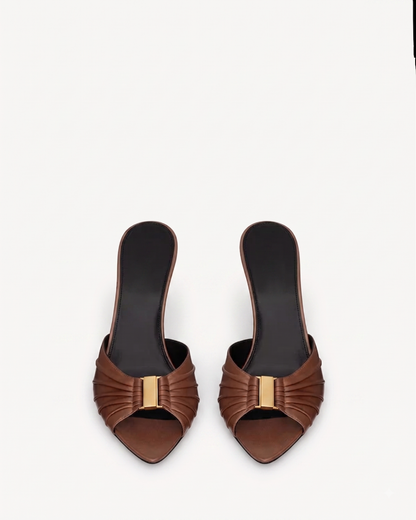 Seraphina Leather Slip-On Mules