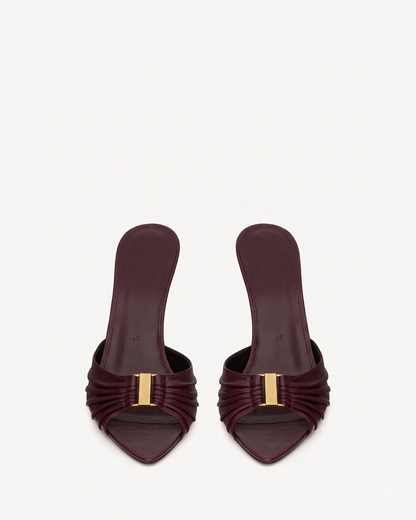 Seraphina Leather Slip-On Mules