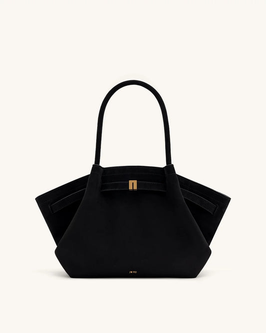 JW PEI - Hana Medium Faux Suede Tote Bag - Black