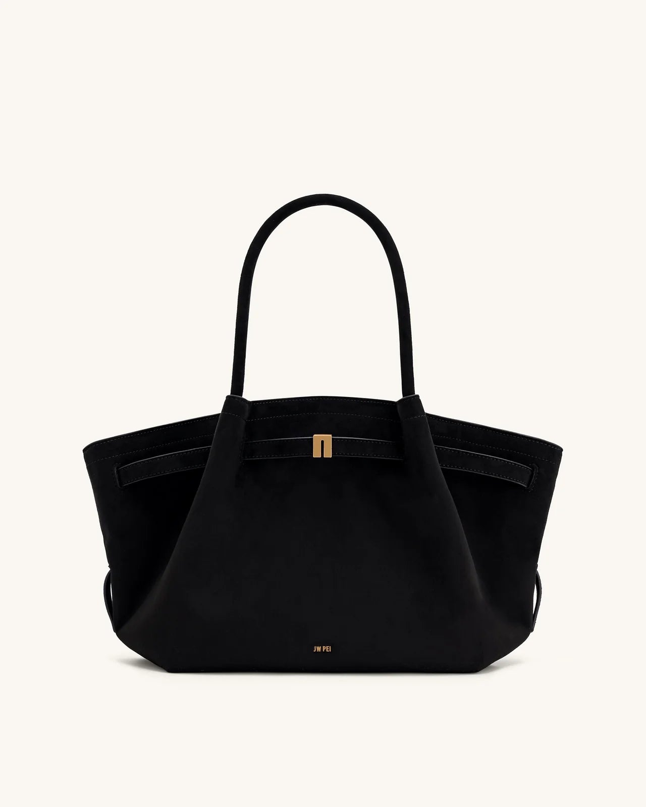 JW PEI - Hana Medium Faux Suede Tote Bag - Black