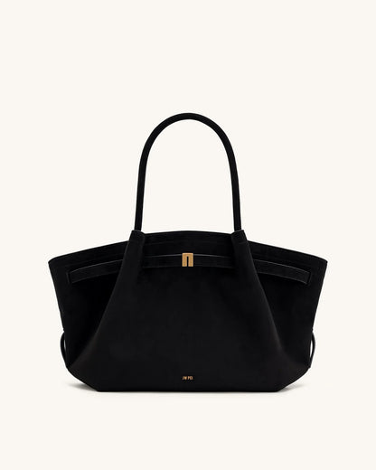 JW PEI - Hana Medium Faux Suede Tote Bag - Black