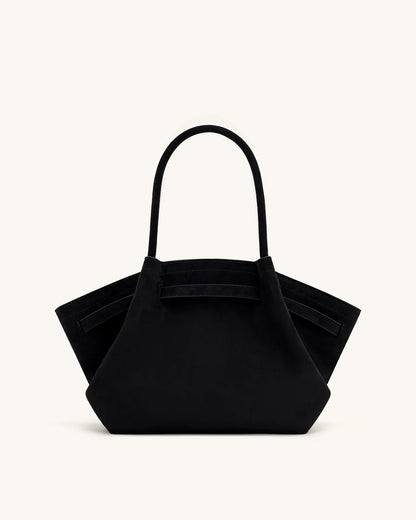 JW PEI - Hana Medium Faux Suede Tote Bag - Black