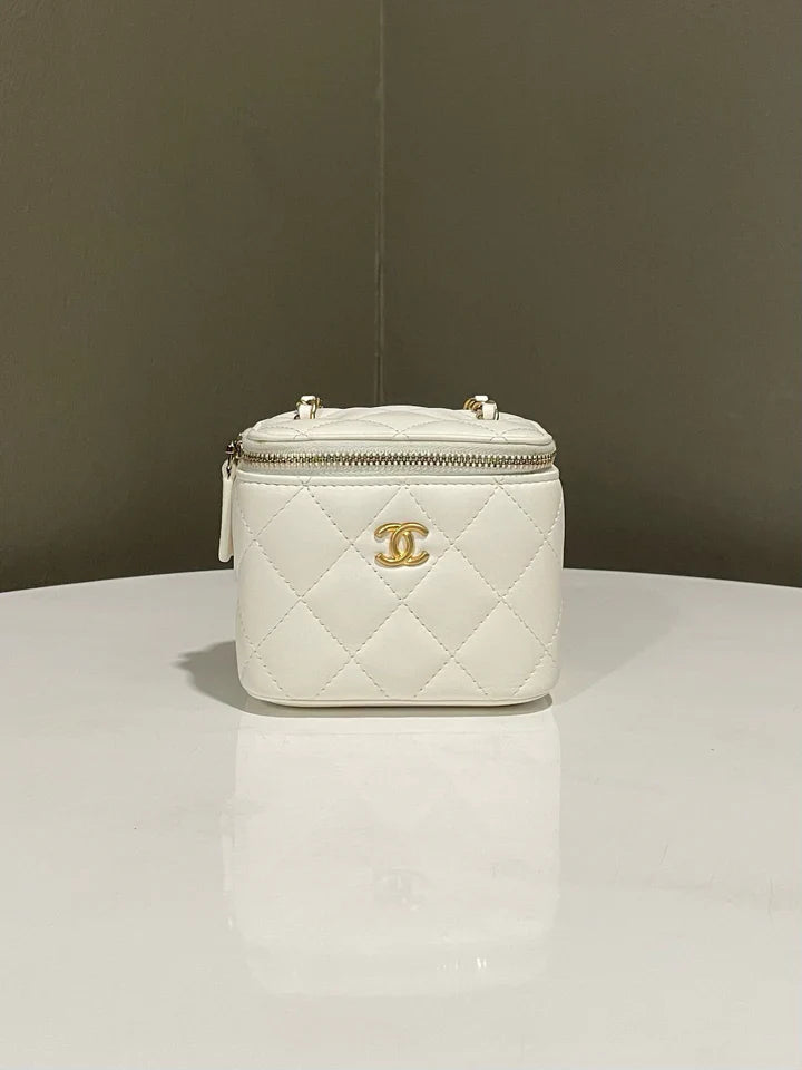 Chanel Quilted Pearl Crush Mini Vanity Cube