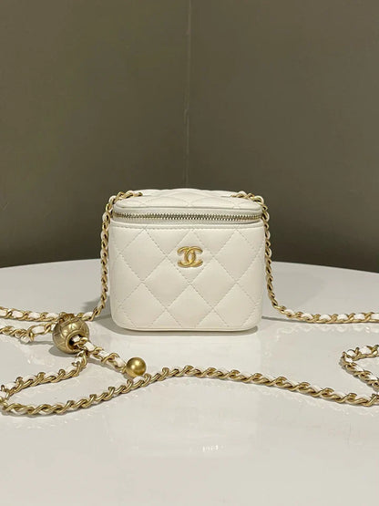 Chanel Quilted Pearl Crush Mini Vanity Cube