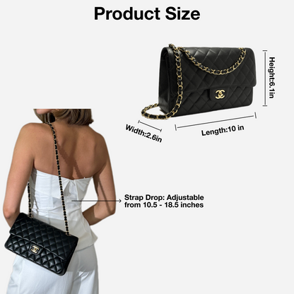 Chanel Classic Flap Bag Medium Gold Hardware.