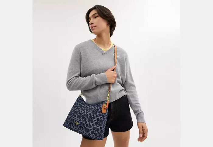 Coach Laurel Shoulder Bag In Signature Denim